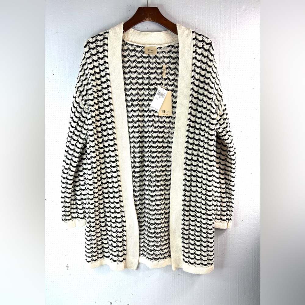 Elie Tahari SP Oversized Cotton Knit Tank n Open Cardigan Cami Coordinated Set - Picture 7 of 9